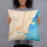 Person holding 18x18 Custom York Maine Map Throw Pillow in Watercolor