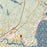York Maine Map Print in Woodblock Style Zoomed In Close Up Showing Details