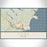 York Maine Map Print Landscape Orientation in Woodblock Style With Shaded Background