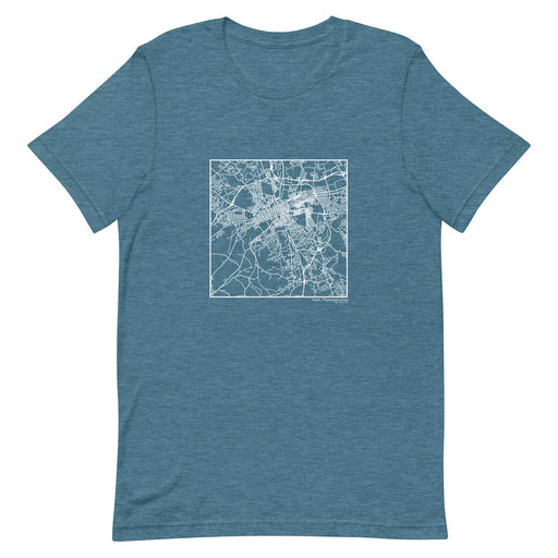 York Pennsylvania  Map Unisex T-Shirt with City inscription in Heather Teal