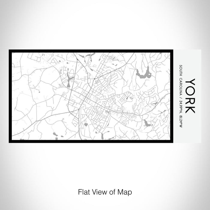Rendered View of York South Carolina Map on 17oz Stainless Steel Insulated Bottle with printed classic style map