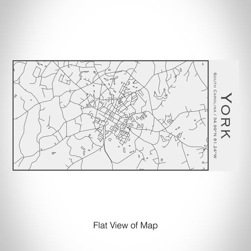 Rendered View of York South Carolina Map on 17oz Stainless Steel Insulated Cola Bottle in White