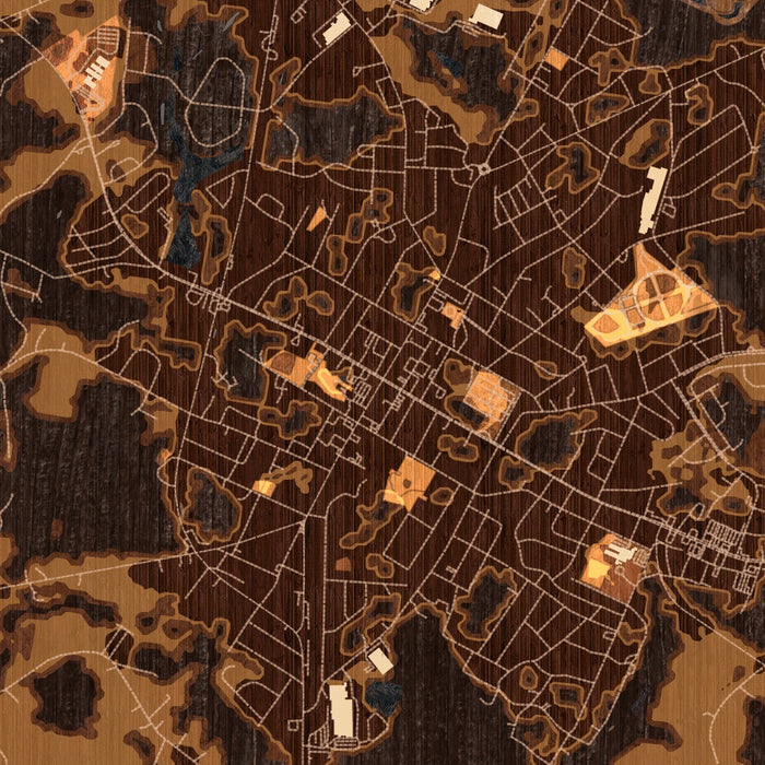 York South Carolina Map Print in Ember Style Zoomed In Close Up Showing Details
