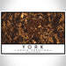 York South Carolina Map Print Landscape Orientation in Ember Style With Shaded Background