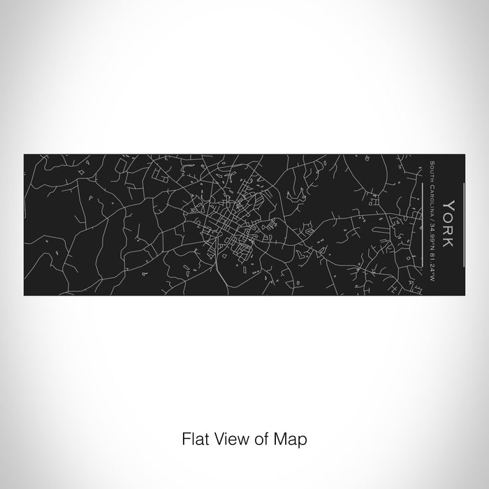 Rendered View of York South Carolina Map on 10oz Stainless Steel Insulated Cup with Sliding Lid in Black