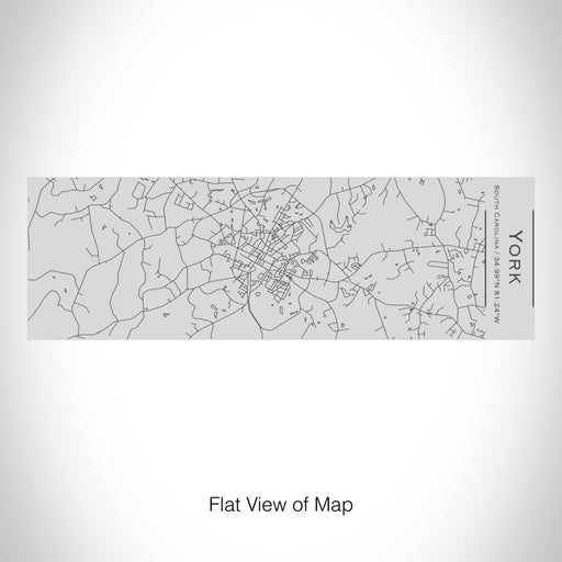 Rendered View of York South Carolina Map on 10oz Stainless Steel Insulated Cup with Sipping Lid