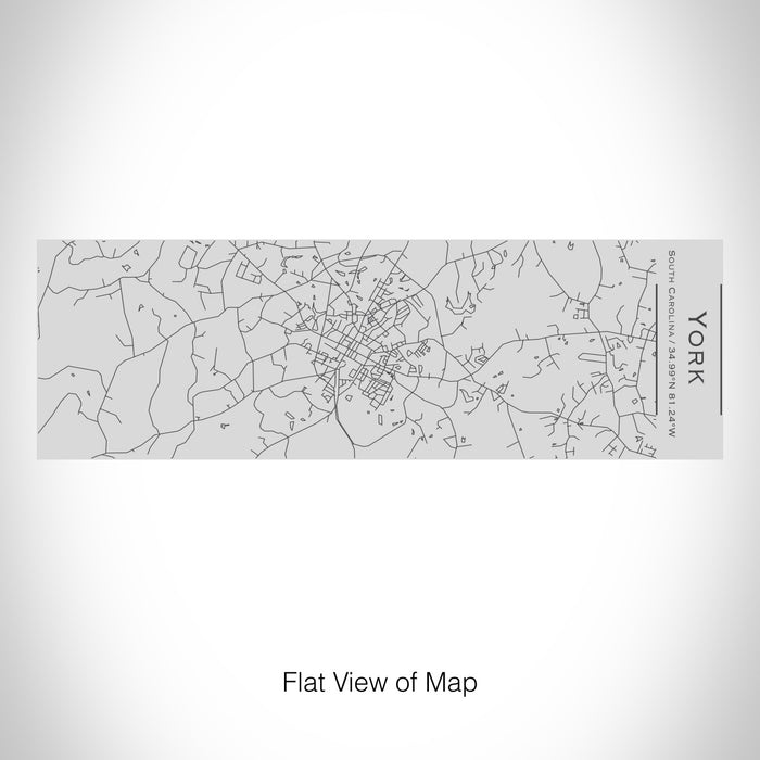Rendered View of York South Carolina Map on 10oz Stainless Steel Insulated Cup with Sipping Lid