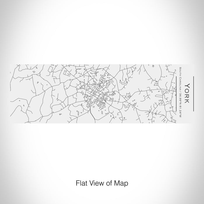 Rendered View of York South Carolina Map on 10oz Stainless Steel Insulated Cup with Sliding Lid in White