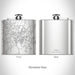 Rendered View of York South Carolina Map on 6oz Stainless Steel Flask