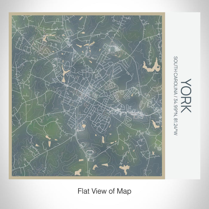 Rendered View of York South Carolina Map on 17oz Stainless Steel Insulated Tumbler in Afternoon Map Style