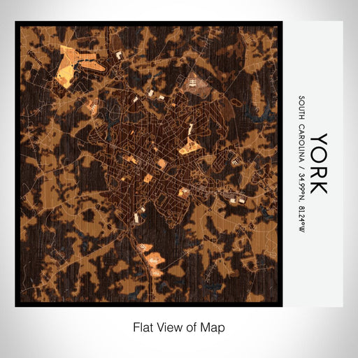 Rendered View of York South Carolina Map on 17oz Stainless Steel Insulated Tumbler in Ember Map Style