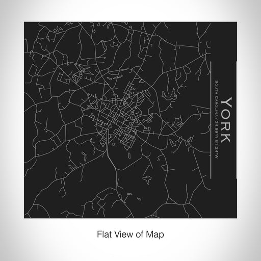 Rendered View of York South Carolina Map on 17oz Stainless Steel Insulated Tumbler in Black