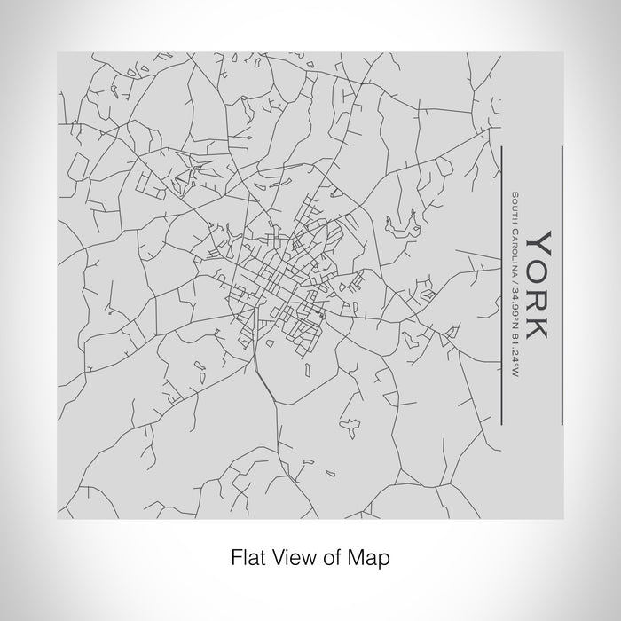 Rendered View of York South Carolina Map on 17oz Stainless Steel Insulated Tumbler