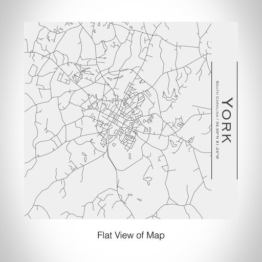 Rendered View of York South Carolina Map on 17oz Stainless Steel Insulated Tumbler in White
