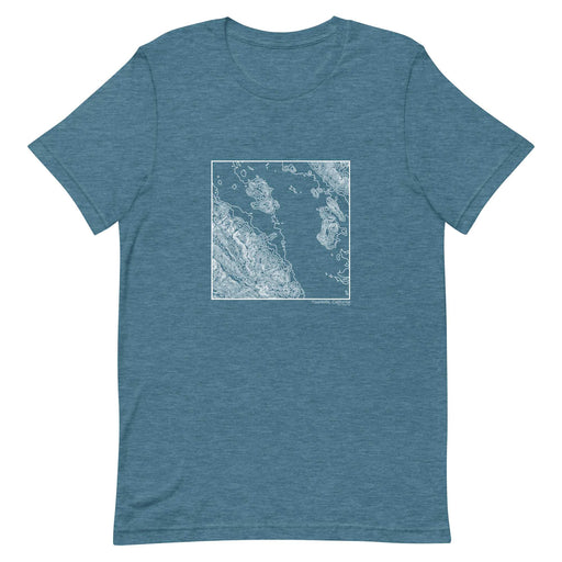 Yountville California Topographic  Map Unisex T-Shirt with City inscription in Heather Teal