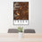 24x36 Yreka California Map Print Portrait Orientation in Ember Style Behind 2 Chairs Table and Potted Plant
