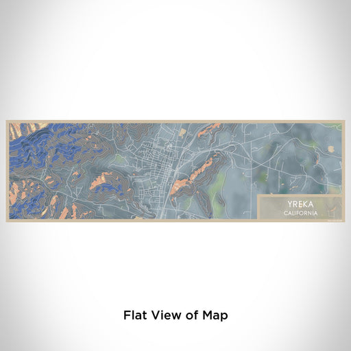 Flat View of Map Custom Yreka California Map Enamel Mug in Afternoon