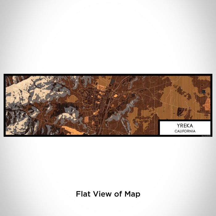 Flat View of Map Custom Yreka California Map Enamel Mug in Ember