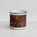 Front View Custom Yreka California Map Enamel Mug in Ember
