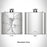 Rendered View of Yreka California Map Engraving on 6oz Stainless Steel Flask