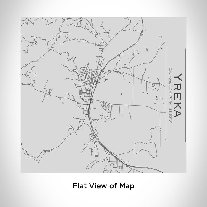 Rendered View of Yreka California Map Engraving on 17oz Stainless Steel Insulated Tumbler