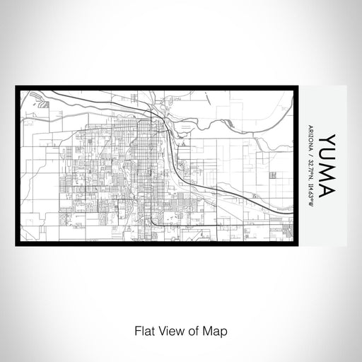 Rendered View of Yuma Arizona Map on 17oz Stainless Steel Insulated Bottle with printed classic style map