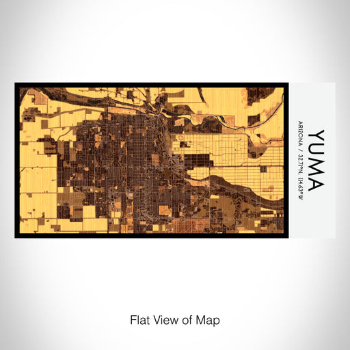 Rendered View of Yuma Arizona Map on 17oz Stainless Steel Insulated Bottle with printed ember style map