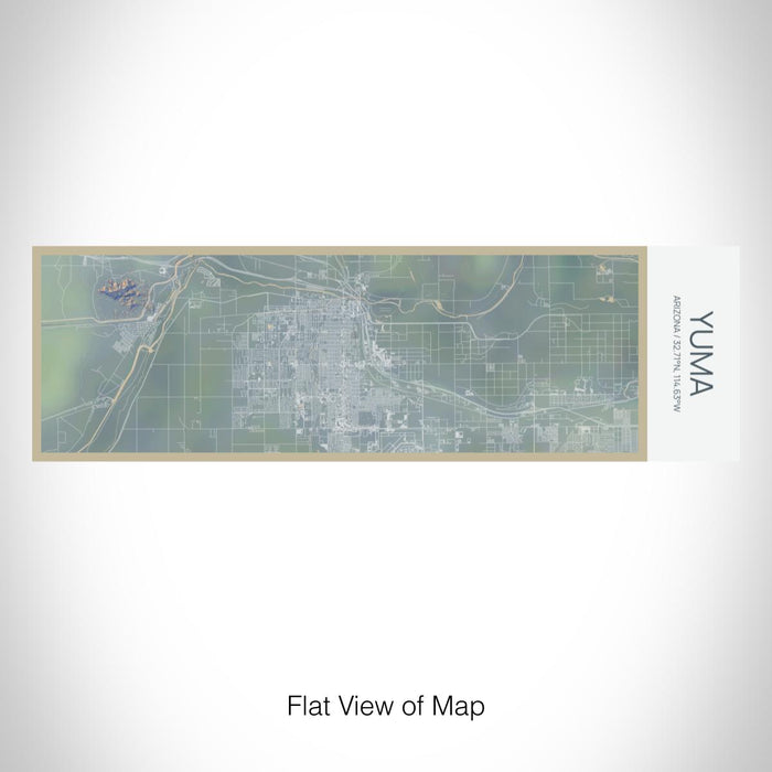 Rendered View of Yuma Arizona Map on 10oz Stainless Steel Insulated Cup in Afternoon with Sliding Lid