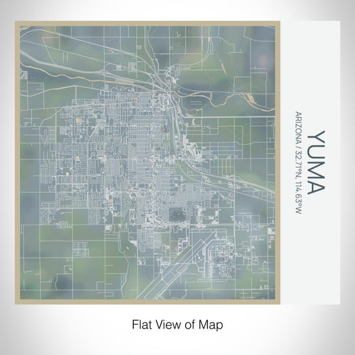 Rendered View of Yuma Arizona Map on 17oz Stainless Steel Insulated Tumbler in Afternoon Map Style