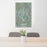 24x36 ABILENE Texas Map Print Portrait Orientation in Afternoon Style Behind 2 Chairs Table and Potted Plant
