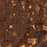 Abilene Texas Map Print in Ember Style Zoomed In Close Up Showing Details