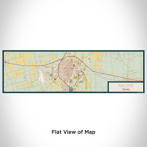 Flat View of Map Custom Abilene Texas Map Enamel Mug in Woodblock
