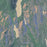 ACADIA National Park Map Print in Afternoon Style Zoomed In Close Up Showing Details