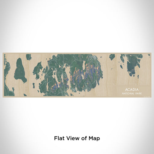 Flat View of Map Custom Acadia National Park Map Enamel Mug in Afternoon