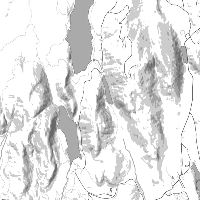Acadia National Park Map Print in Classic Style Zoomed In Close Up Showing Details