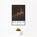 12x18 Acadia National Park Map Print Portrait Orientation in Ember Style With Small Cactus Plant in White Planter