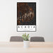 24x36 Acadia National Park Map Print Portrait Orientation in Ember Style Behind 2 Chairs Table and Potted Plant