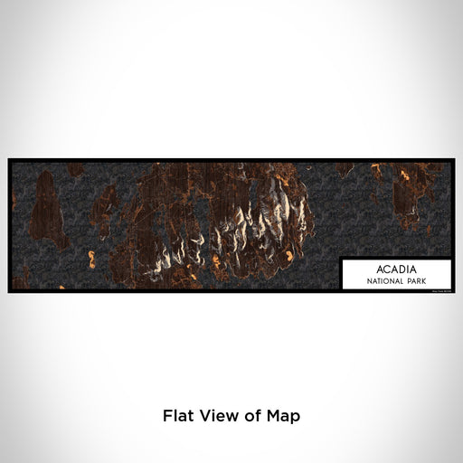 Flat View of Map Custom Acadia National Park Map Enamel Mug in Ember
