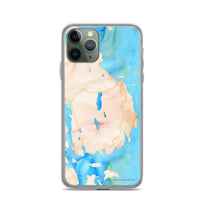 Custom Acadia National Park Map Phone Case in Watercolor