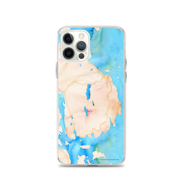 Custom Acadia National Park Map iPhone 12 Pro Phone Case in Watercolor