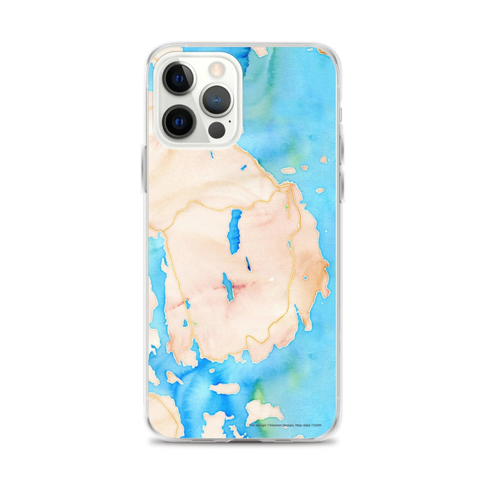 Custom Acadia National Park Map iPhone 12 Pro Max Phone Case in Watercolor