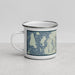 Left View Custom Acadia National Park Map Enamel Mug in Woodblock