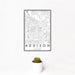12x18 Addison Illinois Map Print Portrait Orientation in Classic Style With Small Cactus Plant in White Planter