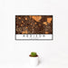 12x18 Addison Illinois Map Print Landscape Orientation in Ember Style With Small Cactus Plant in White Planter