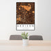 24x36 Addison Illinois Map Print Portrait Orientation in Ember Style Behind 2 Chairs Table and Potted Plant