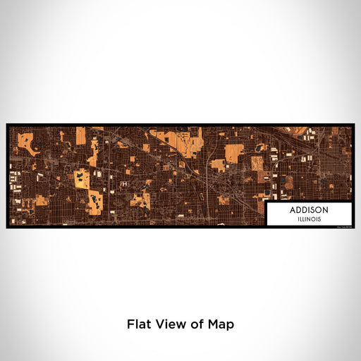 Flat View of Map Custom Addison Illinois Map Enamel Mug in Ember