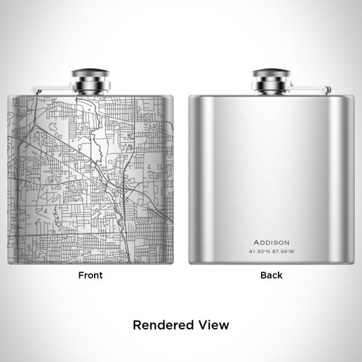 Rendered View of Addison Illinois Map Engraving on undefined