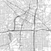 Akron Ohio Map Print in Classic Style Zoomed In Close Up Showing Details