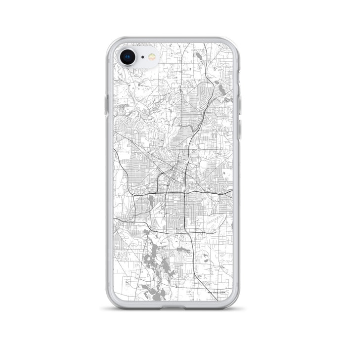 Custom Akron Ohio Map iPhone SE Phone Case in Classic