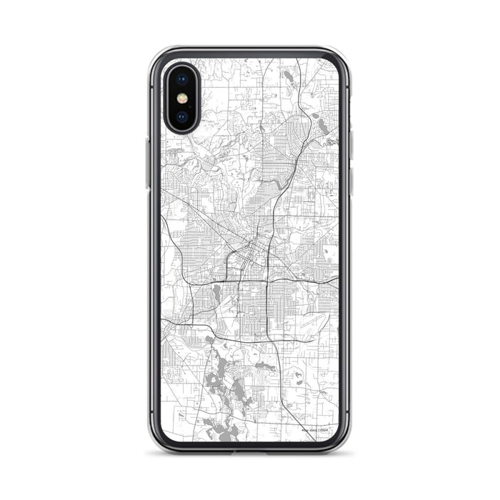 Custom Akron Ohio Map Phone Case in Classic